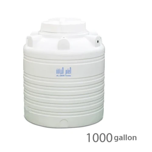 خزان مياة العامر عمودي  1000 جالون أبيض 3 طبقات